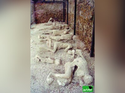 ویدیو/ شهری در ایتالیا با مردمی سنگی/ نابودی پمپئی در سایۀ کوه آتشفشانی وزوو