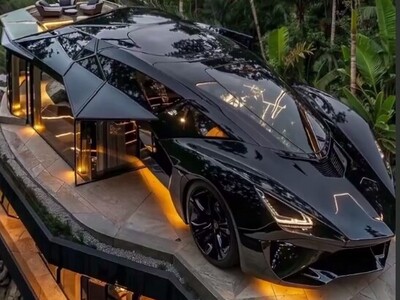 (ویدئو) طراحی بی‌نظیر خانه‌ای شاهانه و رویایی برای عاشقان خودرو با الهام‌ از لامبورگینی وننو/ ادعای شب تو ماشین خوابیدن در واقعیت
