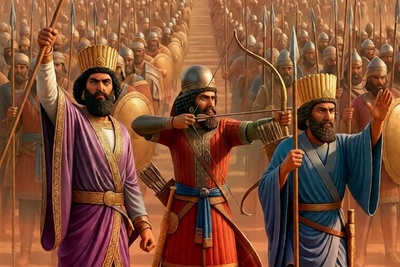 (ویدیو) بازتاب شکوه تخت‌جمشید/ بازآفرینی نقوش سربازان با دقت و تمرکز بر جزئیات تاریخی و ظرافت‌های هنری✨