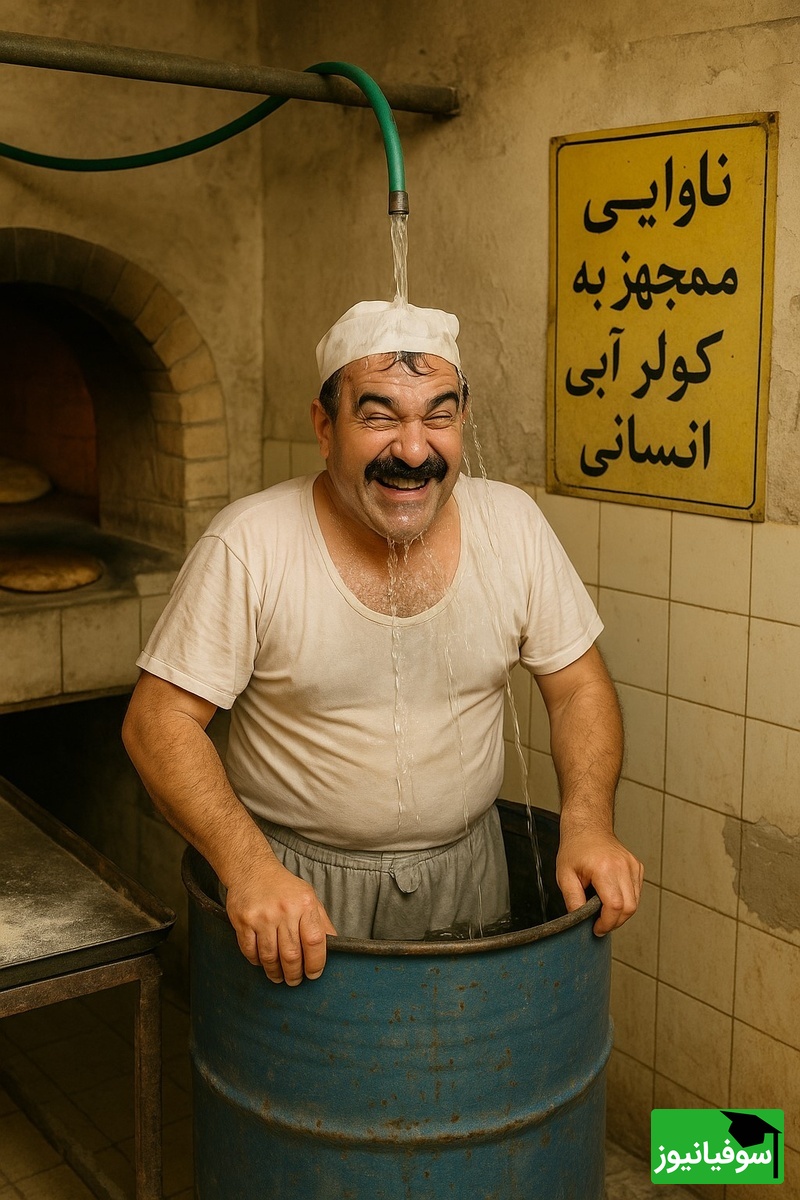 زنگ خلاقیت: ابتکار و نوآوری خندهدار شاطر اهوازی برای فرار از گرمای 51 درجه تاریخ ساز شد😂/ مغز یه ایرانی همیشه پر از ایدست