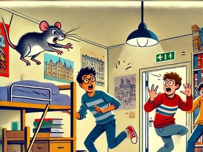 ویدئو | موش کوچولو مقابل غول‌های خوابگاه! 😂