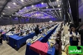 برپایی بزرگترین سفره افطار جهان برای ثبت در رکوردهای جهانی گینس در لبنان+ فیلم