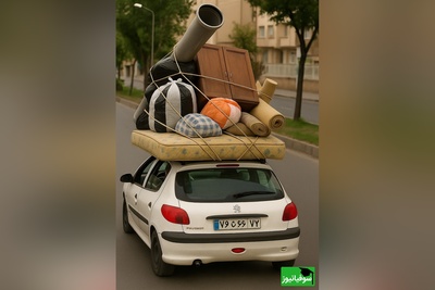 زنگ خلاقیت: ابتکار  خنده‌دار جوان ایرانی دراستفاده از 206 به جای نیسان حماسه ساز شد/ یادتون نره همیشه هنر نزد ایرانیان است و بس😂