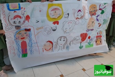 (عکس) حماسه خلاقیت در کلاس درس؛ معلم هرمزگانی مانتویش را با نقاشی بچه‌ها طراحی کرد