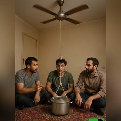 ابتکار خلاقانه جوان خوش فکر بای ساخت دستگاه بستنی‌ساز با پنکه سقفی / وقتی تنبلی تبدیل به استعداد میشه 🤣