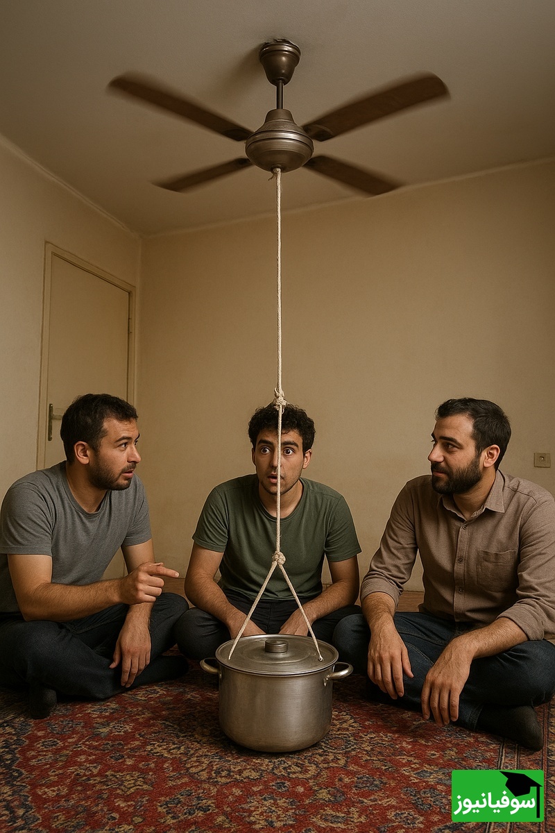 ابتکار خلاقانه جوان خوش فکر بای ساخت دستگاه بستنی‌ساز با پنکه سقفی / وقتی تنبلی تبدیل به استعداد میشه 🤣