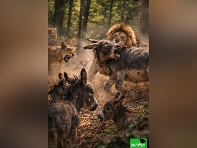 ویژه علاقه مندان به مستند حیات وحش حیوانات/ نبرد نفس‌گیر  اُلاغ  و شیر