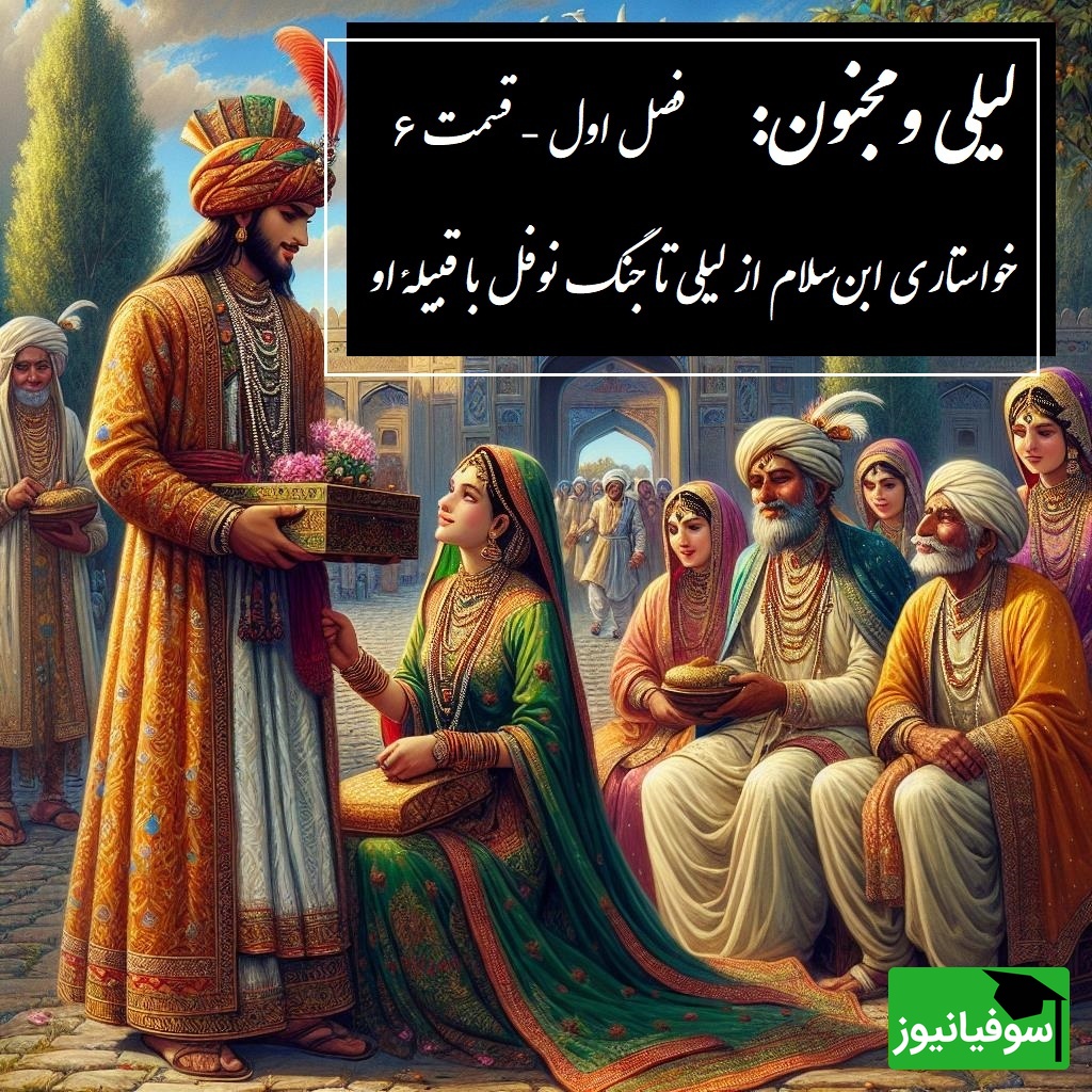 داستان عاشقانه لیلی و مجنون: از خواستاری ابن‌سلام از لیلی تا جنگ نوفل با قبیلهٔ او/ (فصل اول - قسمت 6) اثر نظامی گنجه‌ای + فایل صوتی