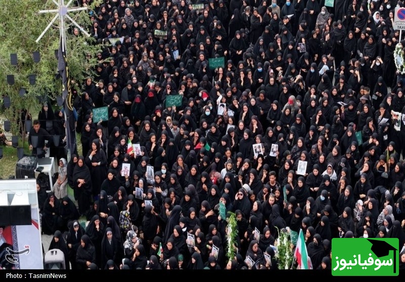 مراسم تشییع دانش آموزان مینابی