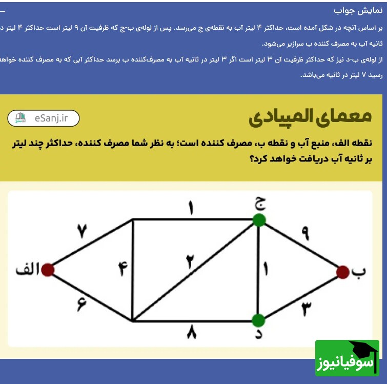 پاسخ تست هوش 