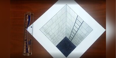 ویدیو/ آموزش نقاشی سه‌بعدی بر روی کاغذ/ نمایش بی‌نظیر بهره‌مندی از خطای دید