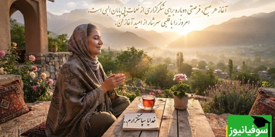 شکرگزاری صبحگاهی/ هر صبح یادآوری است که زندگی هدیه‌ای ارزشمند است.خدایا، شکر که فرصت دوباره‌ای برای ساختن، بخشیدن و دوست داشتن به من دادی / شکرگزاری امروز 10 تیر 1405 + ویدئو