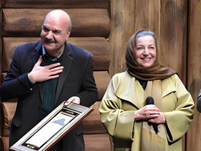 ایرج طهماسب و مرضیه برومند در عکسی دیده نشده و زیرخاکی از پشت صحنه سریال نوستالژی دهه 60، مدرسه موش‌ها