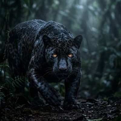 (ویدئو) مستند حیات وحش | وقتی تاریکی شکار می‌کند؛ حمله برق‌آسای جگوار سیاه را ببینید