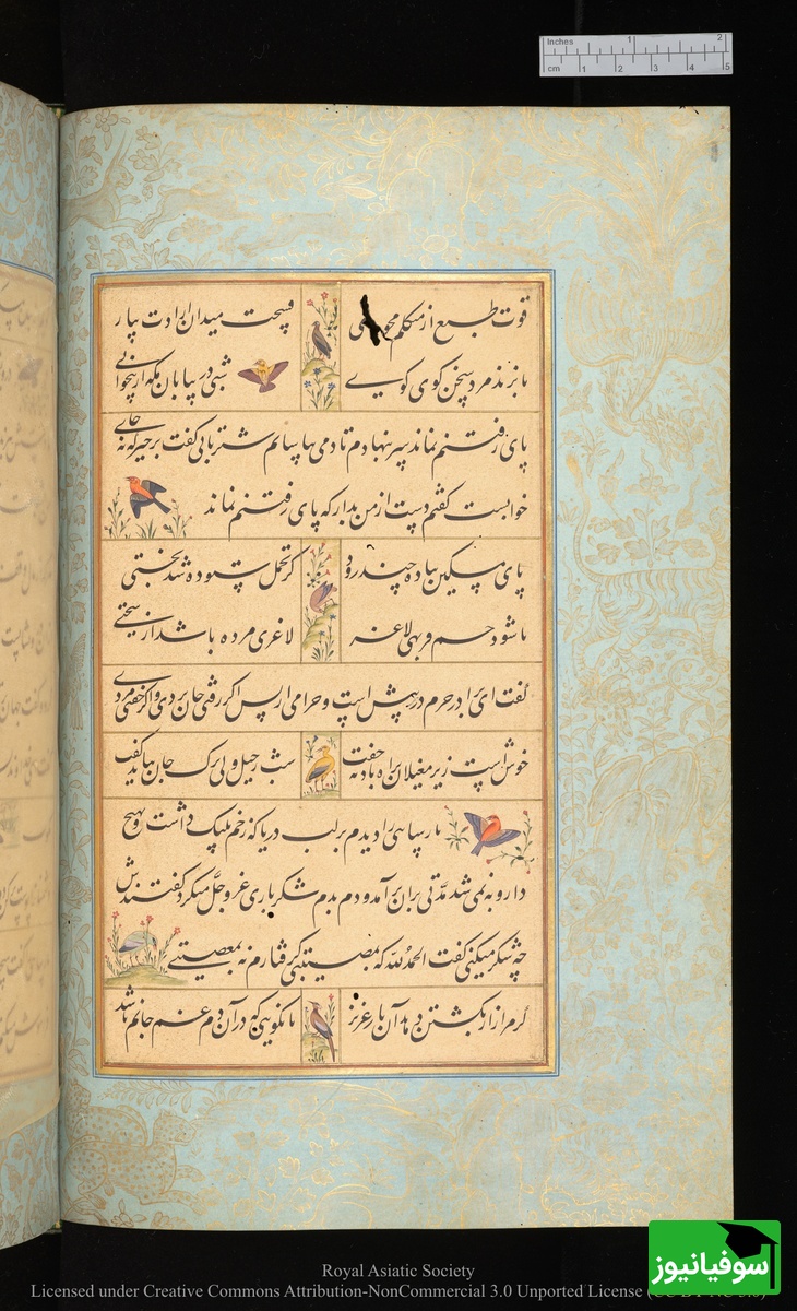گلستان سعدی به خط محمدحسین کشمیری و نقاشی مانوهار داس نسخهٔ کتابخانهٔ دیجیتال دانشگاه کمبریج