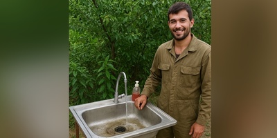 حماسه سازی پسر تبریزی در ساخت روشویی خلاقانه مخصوص باغ و ویلا / اینم از تکنولوژی وطنی😂/ وقتی مکانیک هستی و کنارش کشاورزی رو هم ادامه میدی