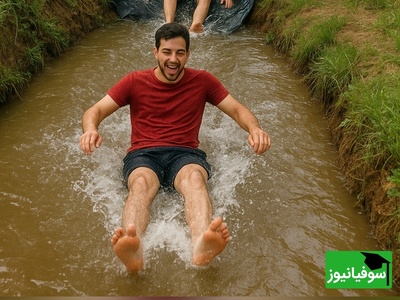 خلاقیت در سرگرمی؛ ابتکار چند جوان باهوش در استفاده از جوی آب به عنوان سرسره آبی+ویدیو/ سُرسُره آبی مناطق محروم همینه و بس😂