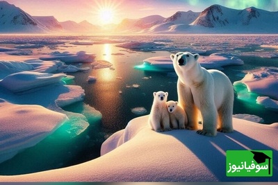 عکس | شفق قطبی و خرس شکارچی/ نمایی که در هیچ کجای دنیا مثل آن را نمی‌بینید!