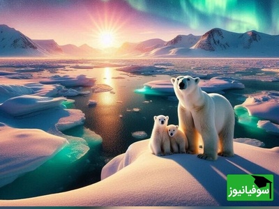عکس | شفق قطبی و خرس شکارچی/ نمایی که در هیچ کجای دنیا مثل آن را نمی‌بینید!