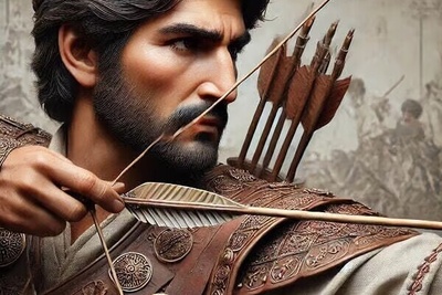 (عکس) آرش کمانگیر در عصر سلفی‌ها/ از تیراندازی افسانه‌ای تا آبگوشت‌خوردن در طبیعت!