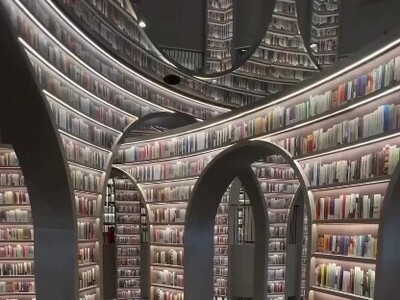 (ویدئو) قصر رویایی کتاب با چیدمانی دلنشین/ فقط عاشقای کتاب، زیبایی این کتابخونه رو درک می‌کنن