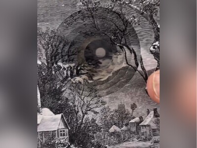 ویدیو/ نقاشی عجیبی که به خاطر سبک خاصِ چندبعدی روح گرفت/ زیاد که دقت کنی، تو عمق نقاشی گم میشی