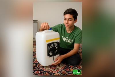 زنگ خلاقیت: ابتکار  تحسین برانگیز دانش آموز ایرانی در ساخت کولر آبی با کمترین امکانات و فقط با یک گالن آب حماسه آفرید/ هنر نزد ایرانیان بوده و ادامه خواهد داشت