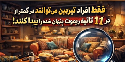 این خطای دید مغزت را به چالش می‌کشد؛ می‌توانی در 11 ثانیه ریموت تلویزیون را پیدا کنی؟