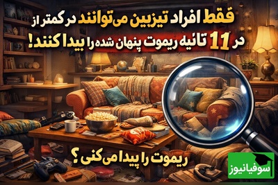 این خطای دید مغزت را به چالش می‌کشد؛ می‌توانی در 11 ثانیه ریموت تلویزیون را پیدا کنی؟