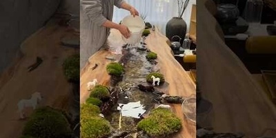 ابتکار خلاقانه اوستا نجار برای خلق شاهکاری که دنیا ندیده؛ میز آکواریومی عجیب یک اوستا نجار همه را شوکه کرد 😍