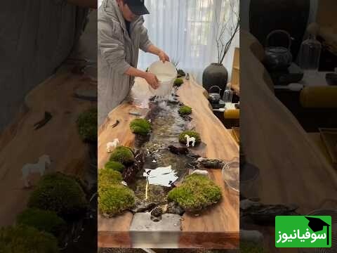 ابتکار خلاقانه اوستا نجار برای خلق شاهکاری که دنیا ندیده؛ میز آکواریومی عجیب یک اوستا نجار همه را شوکه کرد 😍