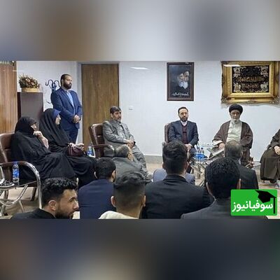 حضور دانشجویان مسلمان خارجی دانشگاه تبریز در نماز عید فطر و دیدار آن‌ها با آیت الله آل‌هاشم