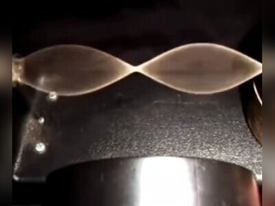 (ویدئو) آزمایش جالب الگوی ارتعاشی با موج ایستاده