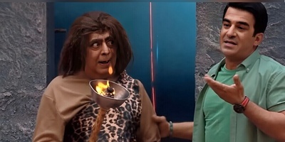 ویدیو | اولین لحظاتی که انسان‌های اولیه با موسیقی آشنا شدن دیدن داره! / قیافه جواد رضویان یه چیز دیگه‌ست!😂