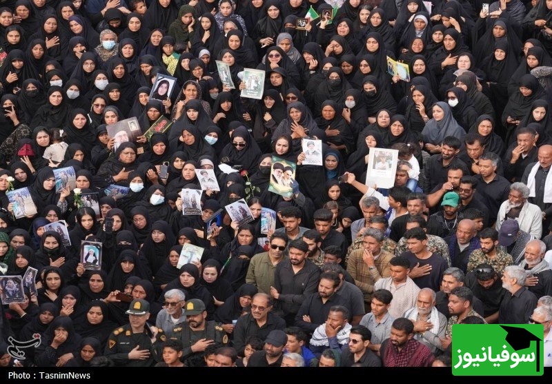 مراسم تشییع دانش آموزان مینابی