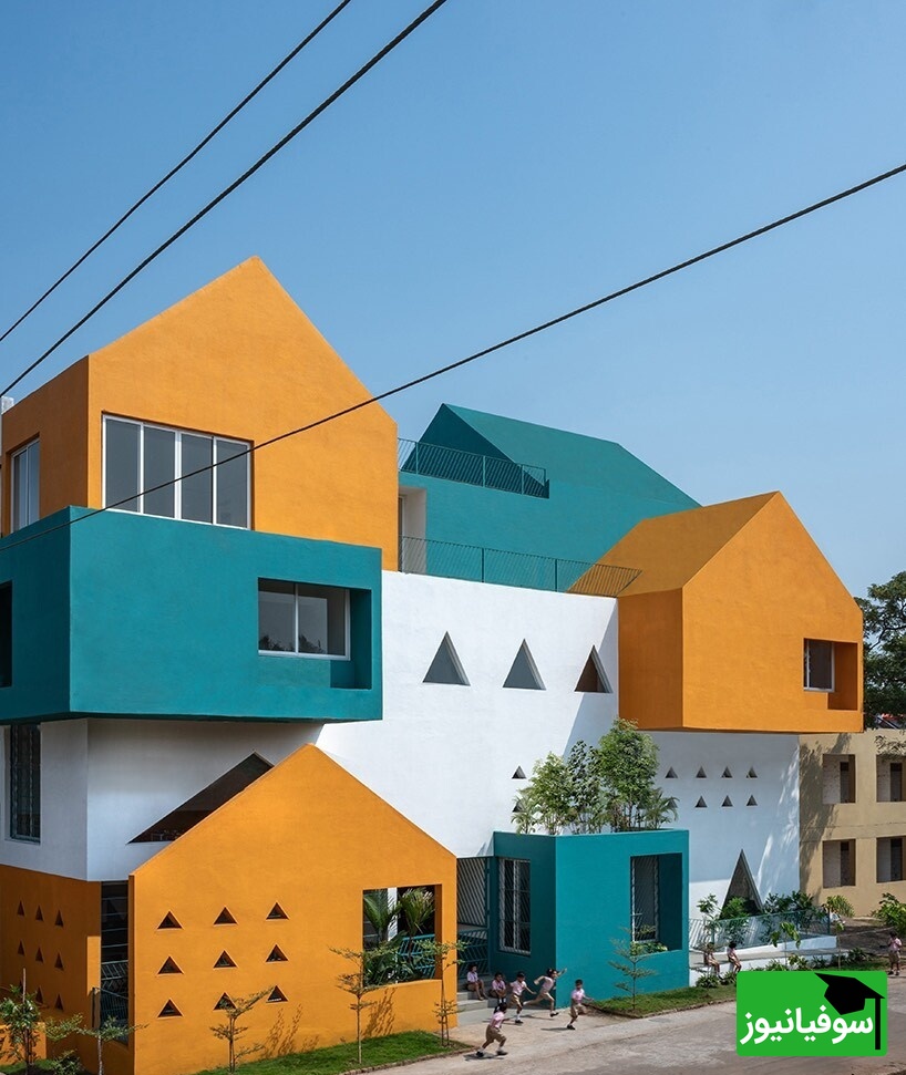 (عکس) پیش‌دبستانی استودیو اینفینیتی در هند/ نمونه‌ای از معماری خلاقانه و فضایی دلنشین و رنگارنگ با حس آزادی و کنجکاوی🤩