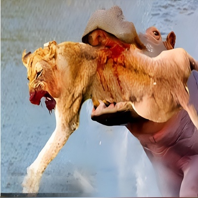 ویدئوی حیات وحش روز؛ این ماجرای راز بقا: نبرد نفسگیر اسب آبی و شیر نوجوان!