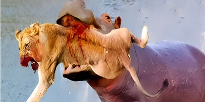 ویدئوی حیات وحش روز؛ این ماجرای راز بقا: نبرد نفسگیر اسب آبی و شیر نوجوان!