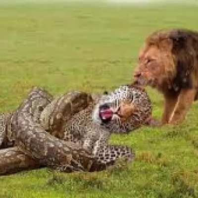 (ویدئو) مستند راز بقای حیوانات/ این داستان: نبرد مرگبار شیر، پلنگ و مار پیتون