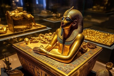 (عکس) از دل تاریخ تا امروز/ کشف کلکسیون باشکوه جواهرات مصر باستان و گردن‌آویز افسانه‌ای فرعون