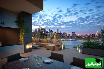 قصری مدرن بر فراز تهران؛ زیباترین پنت‌هاوس شهر با استخر فول‌آپشن در روف‌گاردن