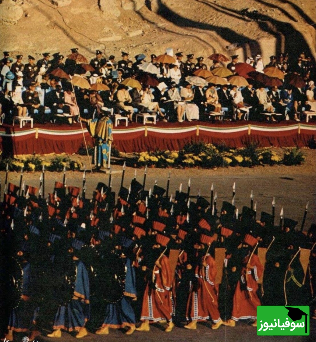 (عکس) روایت شکوه و تجمل جشن‌های 2500 ساله در مهر 1350؛ از چادرهای تخت جمشید تا مراسم تاریخی ایران