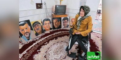 (عکس) فاطمه حمامی و دنیای پرتره‌هایش؛ هنرمندی که با وجود معلولیت جهانی از ستاره‌ها می‌سازد