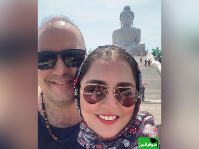 (عکس) نگاهی به هنر عکاسی خاص و منحصربه‌فرد «نرگس محمدی»، همسر «علی اوجی»، بازیگران خوش‌خنده جوکر از آسمان رنگی جزیره زیبای کیش/ آسمان این رنگی واقعه خیلی محشره