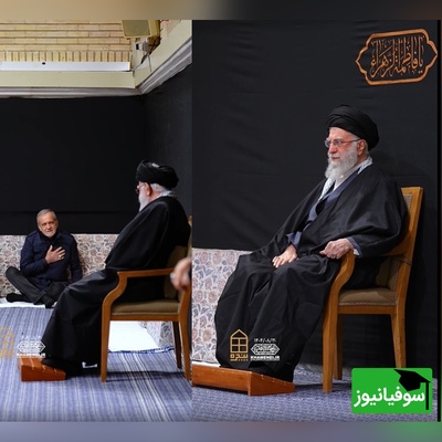 (فیلم) حضور معنادار و هم زمان رهبر انقلاب و پزشکیان در حسینیه بیت رهبری با شعار متفاوت حیدر حیدر جمعیت ...