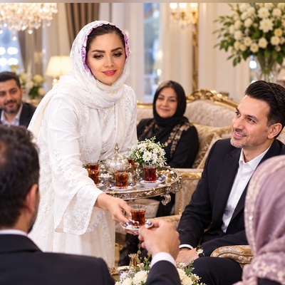 مبینا نصیری در شب خواستگاری‌اش چه کرد که همه از خنده ریسه رفتند؟+ ویدیو