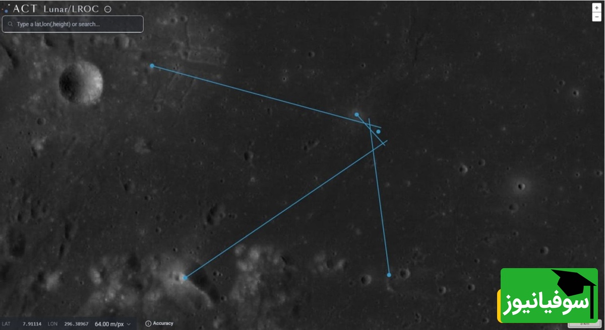بخشی از سطح ماه از دید مدار.عکاس: Vitaly Egorov / NASA/GSFC/Arizona State University