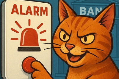 گربه دزد دیده بودید؟ یه تنه شهر رو بهم ریخت و آژیر بانک را به صدا درآورد / چه مظلوم نمایی میکنه 😂