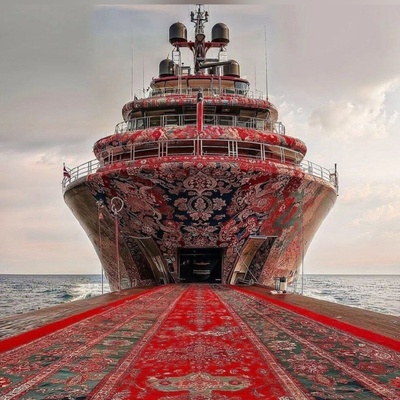 نگاهی به مدرن‌ترین کشتی‌های تفریحی جهان، منقش شده با فرش اصیل ایرانی توسط هوش مصنوعی+ تصاویر