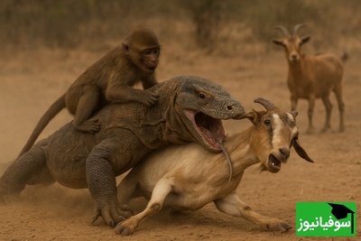 (ویدئو) مستند حیوانات راز بقا؛ جدال هولناک و وحشیانه اژدهای کومودو موذی با شتر، میمون، بز و...